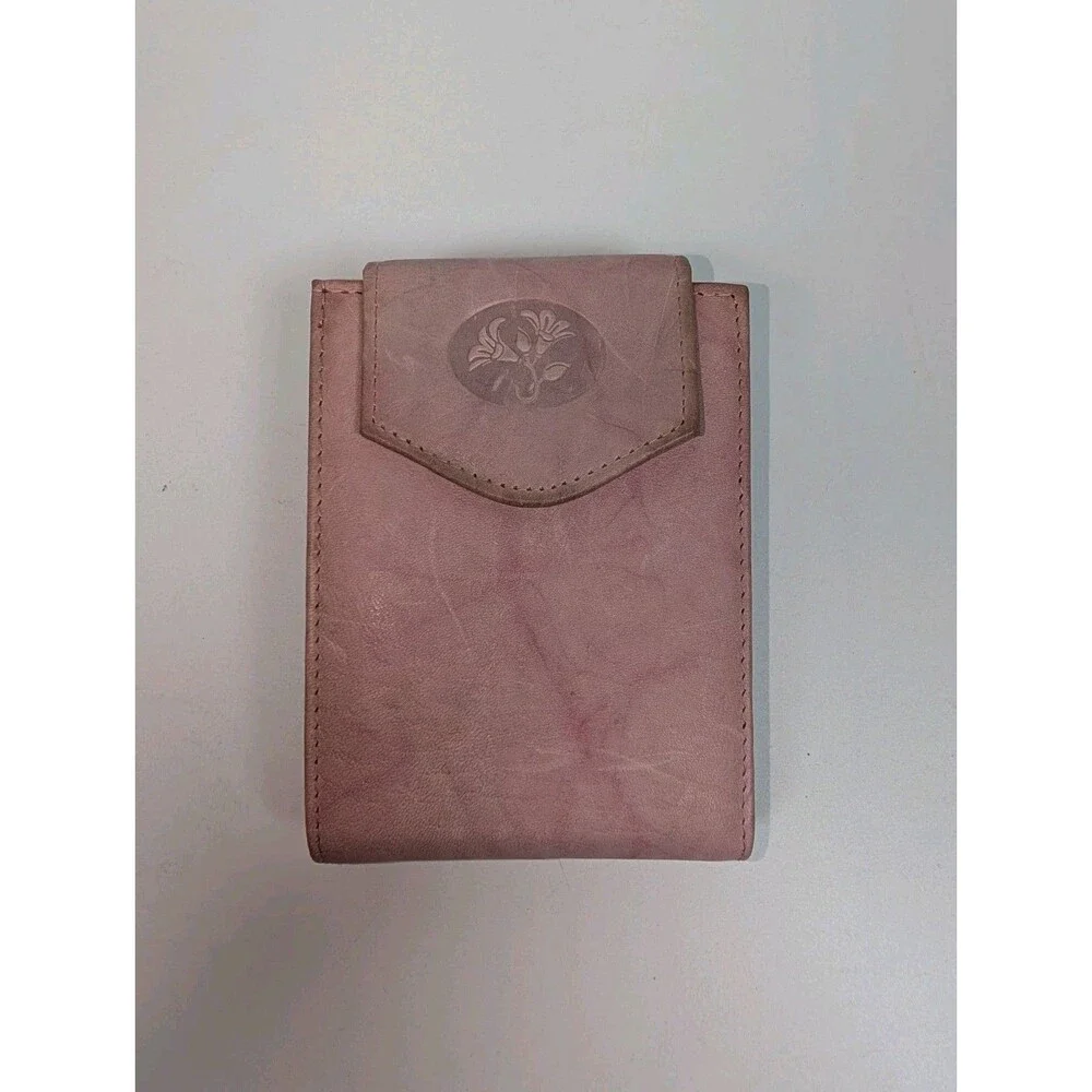 Buxton Pink Genuine Leather Wallet Bifold Organizer Coin Pocket ID Holder NIB